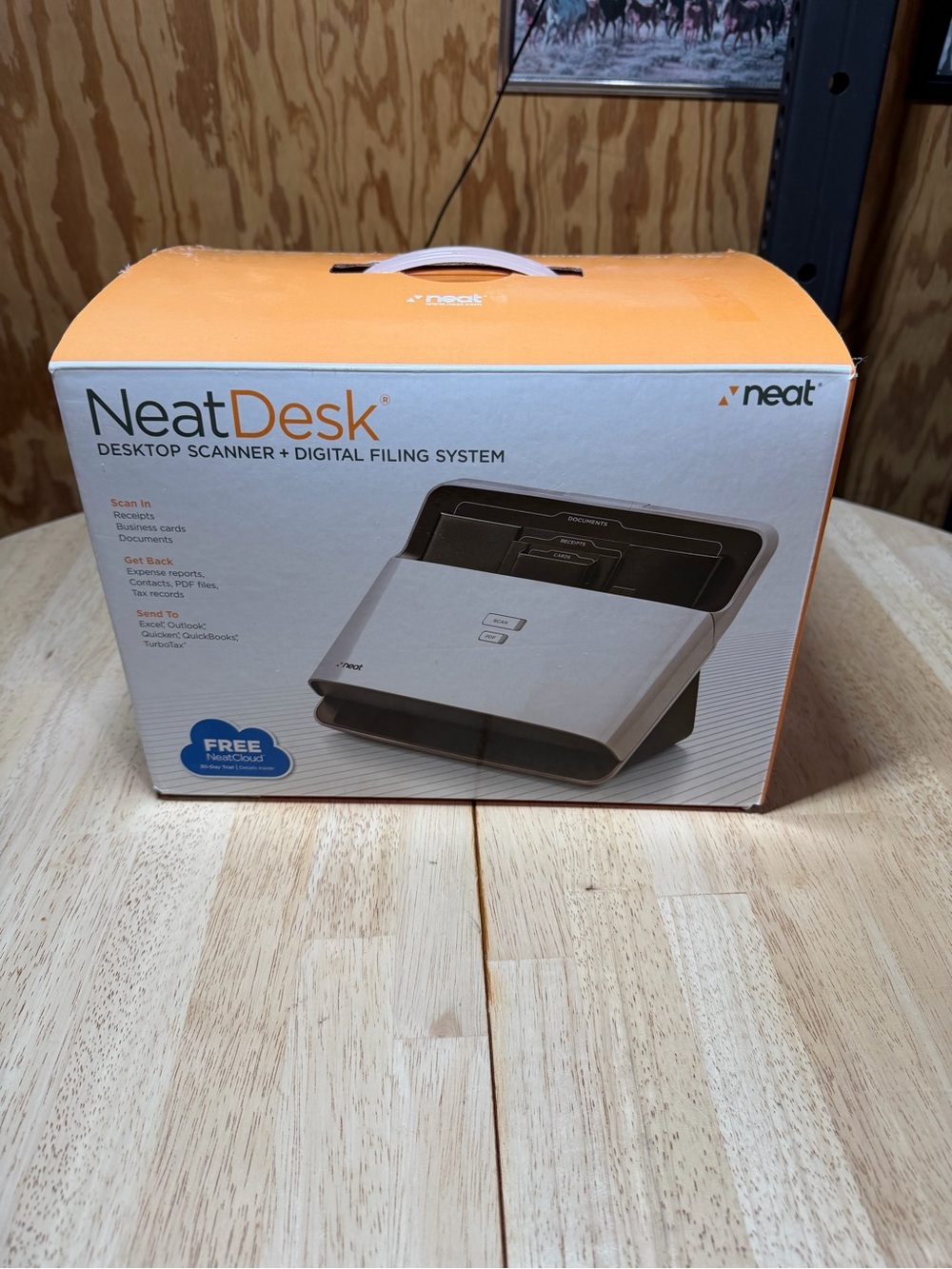 Desk Desktop Scanner in Orange and White